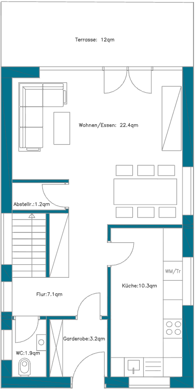 Grundriss Heimkehr 100, Erdgeschoss