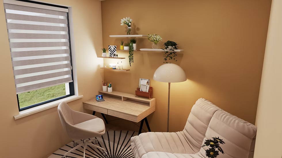Raumgefühl 147, Arbeitszimmer mit Schreibtisch und Sessel