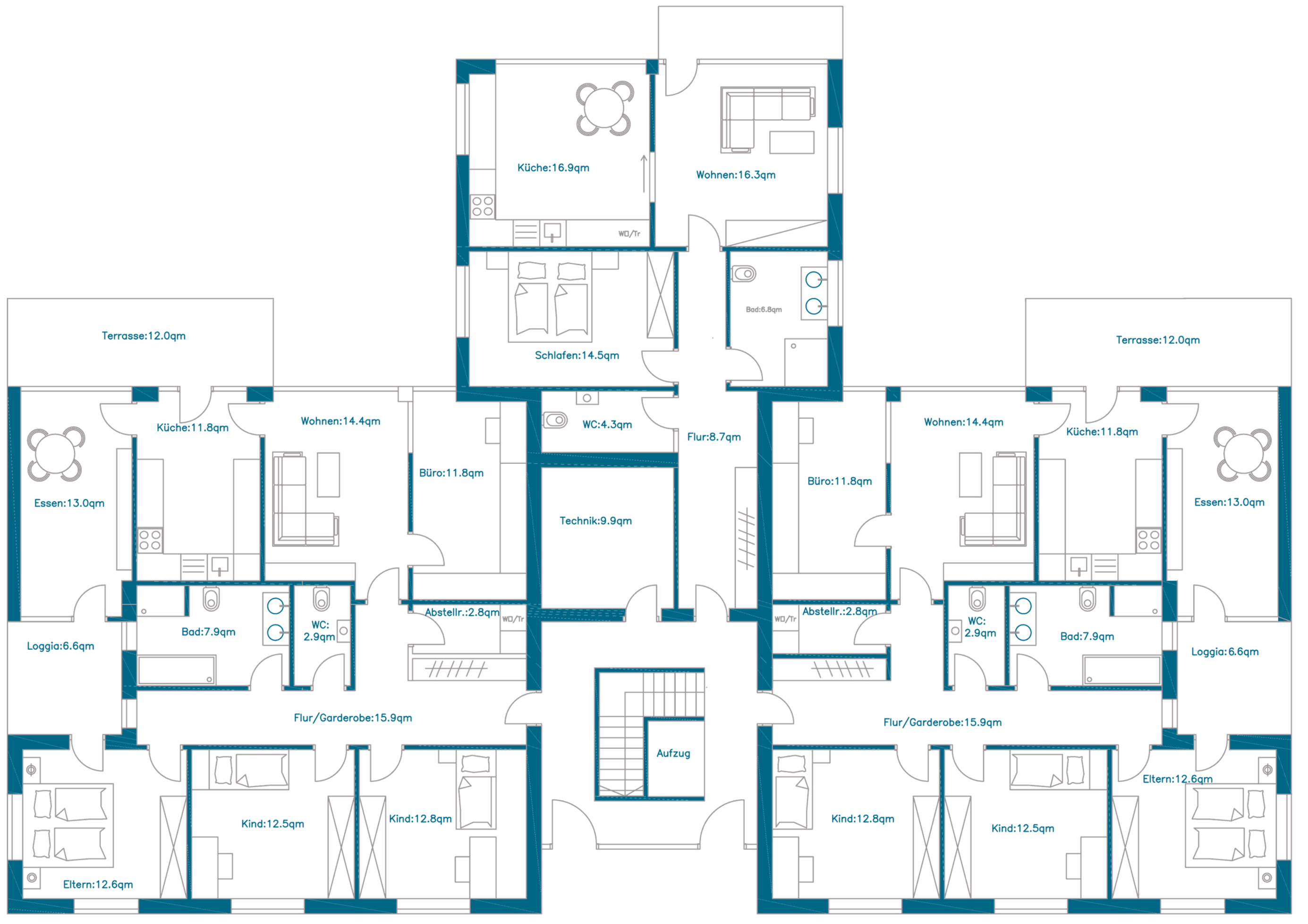Grundriss Begegnung 9, Erdgeschoss