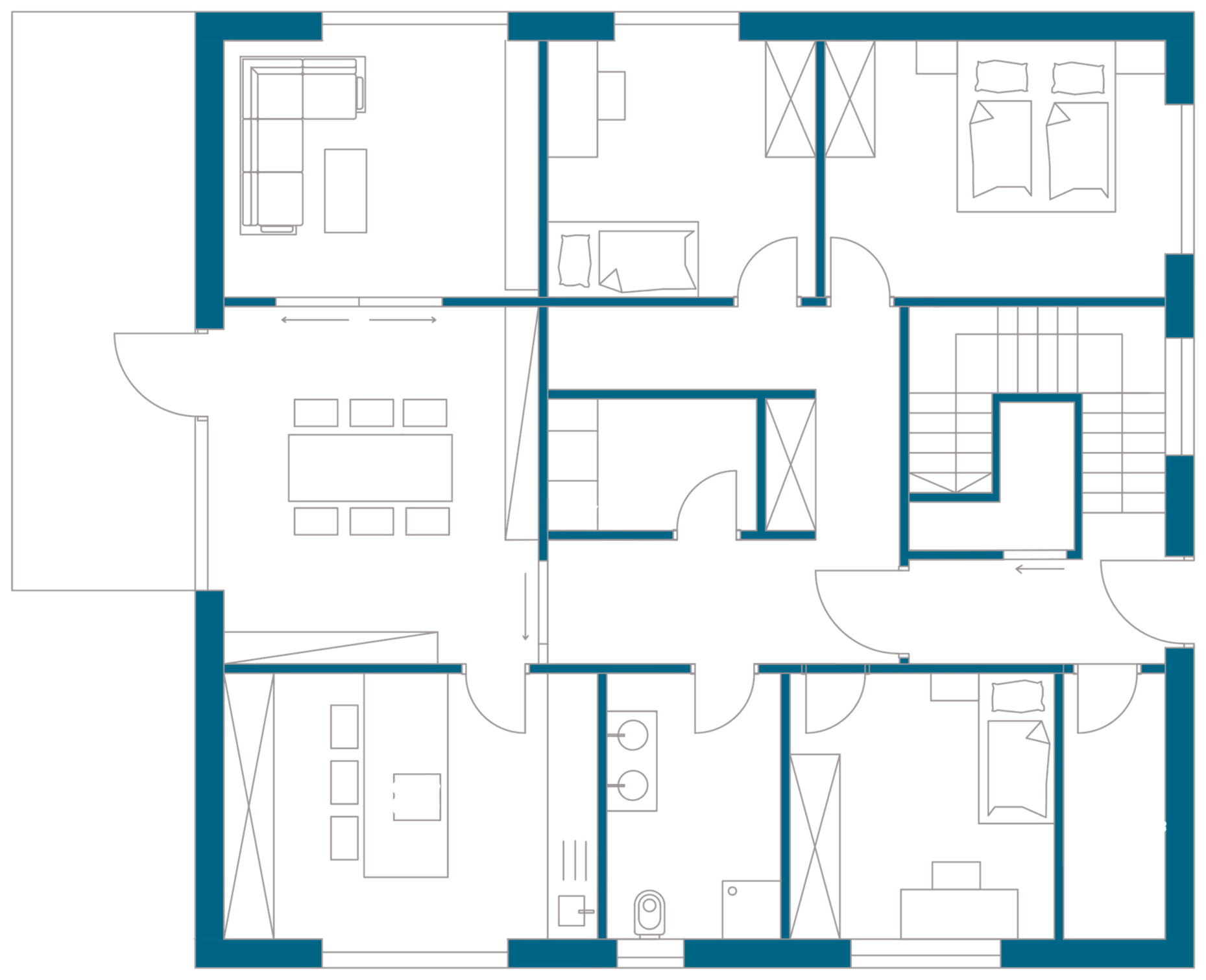 Grundriss Nebenan 3, Erdgeschoss (Wohnung 1)
