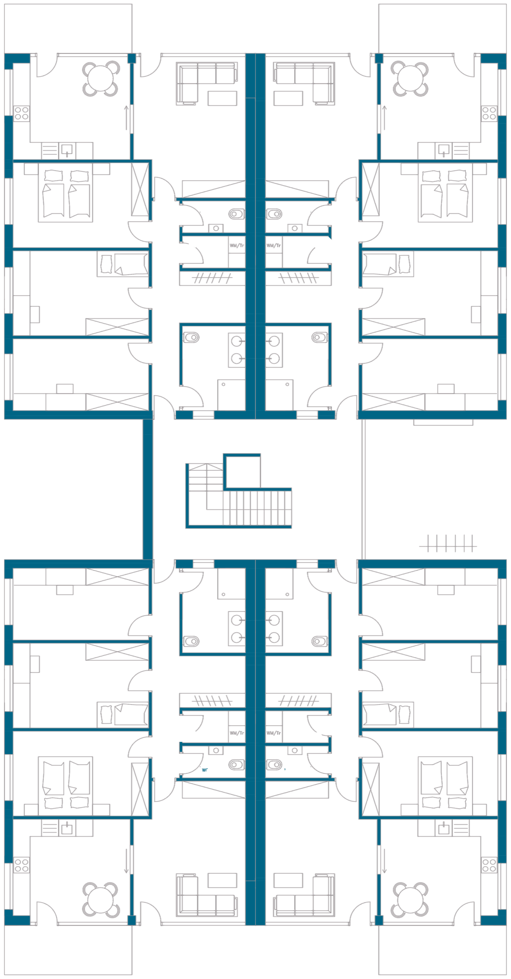 Grundriss Zusammen 8, Regelgeschoss (Erdgeschoss und 1. Obergeschoss)